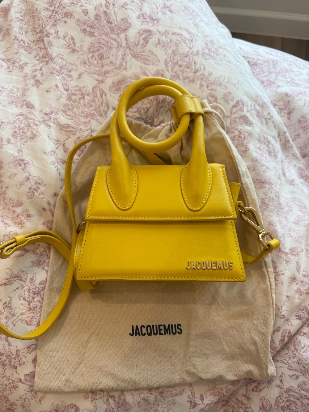 Jacquemus Yellow Mini Le Chiquito Crossbody Bag